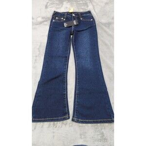 True Religion‎ Girls Size 7 Indigo Blue Joey High Rise Flare Jeans NWT